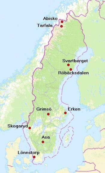 mapa de abisko Suécia