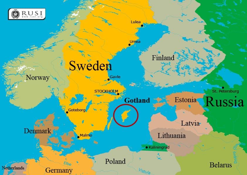mapa de Gotland, Suécia