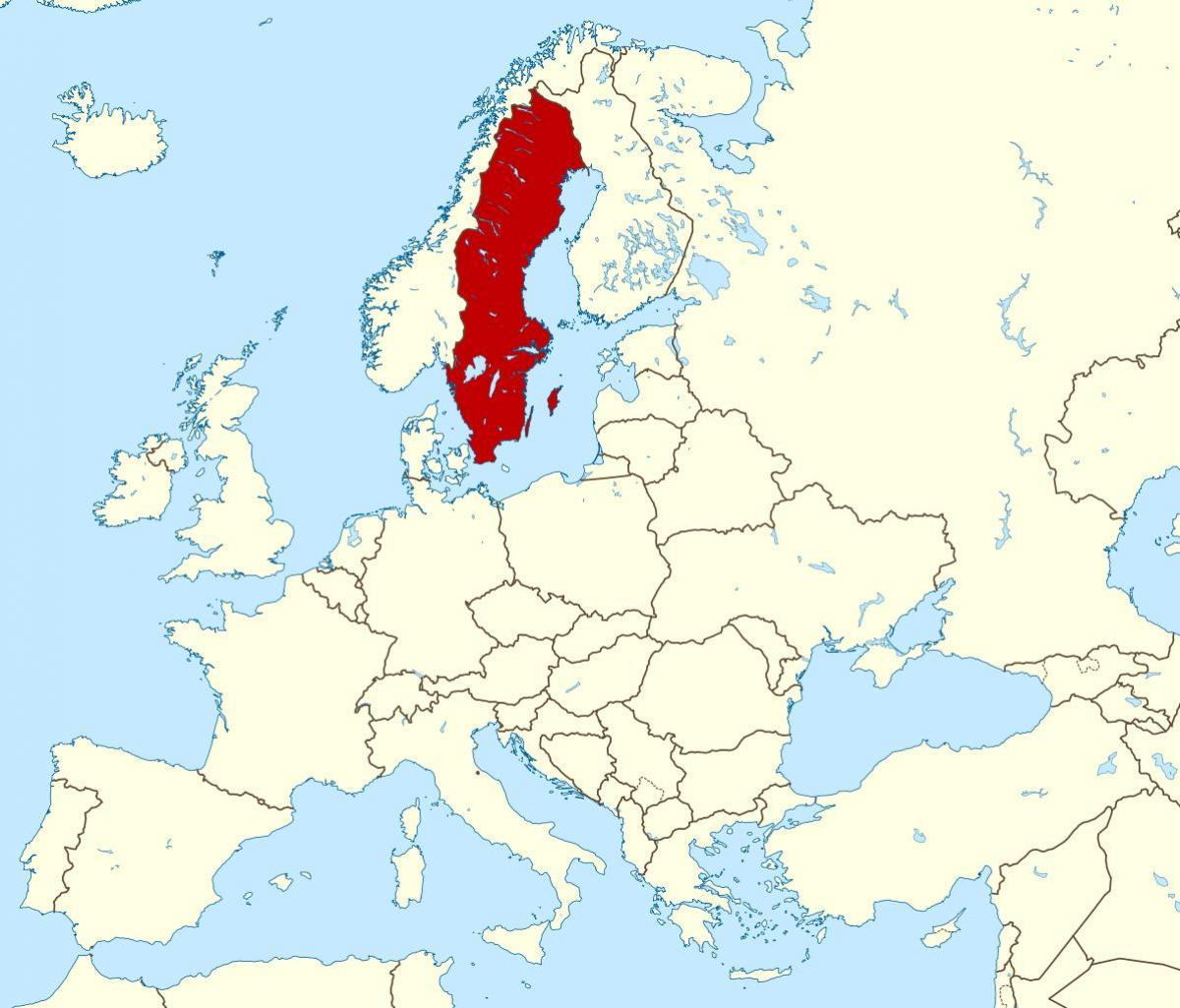 mapa da Europa Suécia