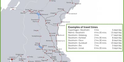 Trem mapa Suécia