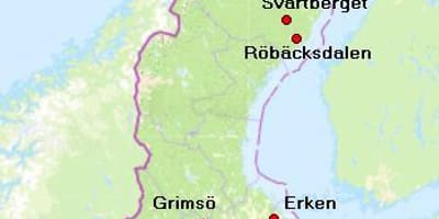 Mapa de abisko Suécia