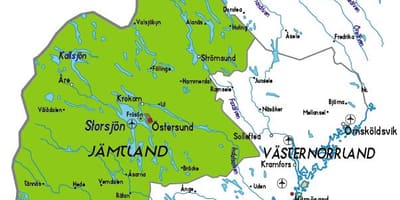 Mapa de Jamtland Suécia
