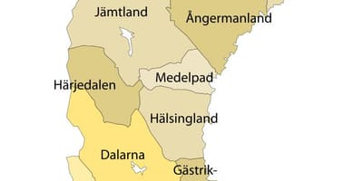 Mapa da Lapónia Suécia