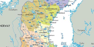 Mapa de lund, Suécia