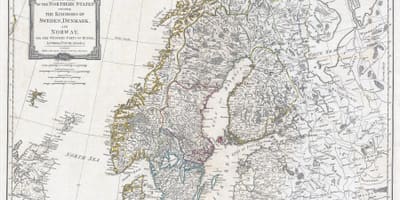 Velho Suécia mapa
