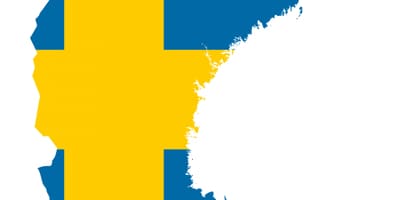 Suécia mapa bandeira