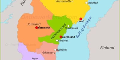 Capital da Suécia mapa