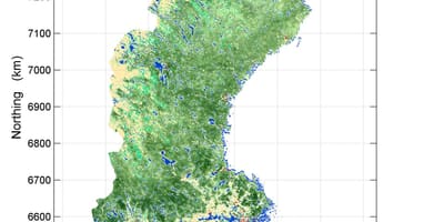 Mapa da Suécia florestas