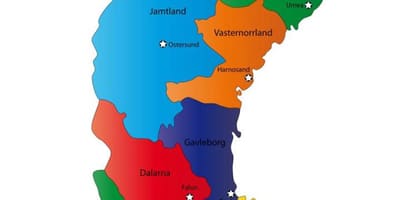 Mapa dos condados suecos