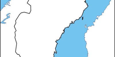Mapa em branco da Suécia