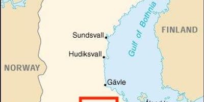 Uppsala mapa da Suécia